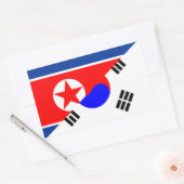 北朝鮮の半旗国のシンボル 長方形シール (封筒)