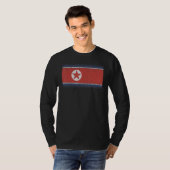北朝鮮の国旗の男性向けのお土産 Tシャツ (正面フル)