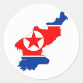 北朝鮮の国旗地図の図形の記号 ラウンドシール (正面)