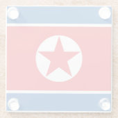 北朝鮮の国旗 ガラスコースター (裏面)