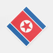 北朝鮮の国旗 スタンダードランチョンナプキン (角)