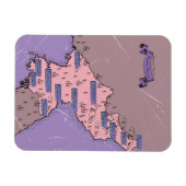 北朝鮮の地図 マグネット (横)