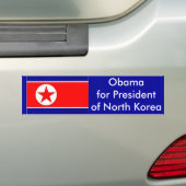 北朝鮮の大統領のためのオバマ バンパーステッカー (車上)
