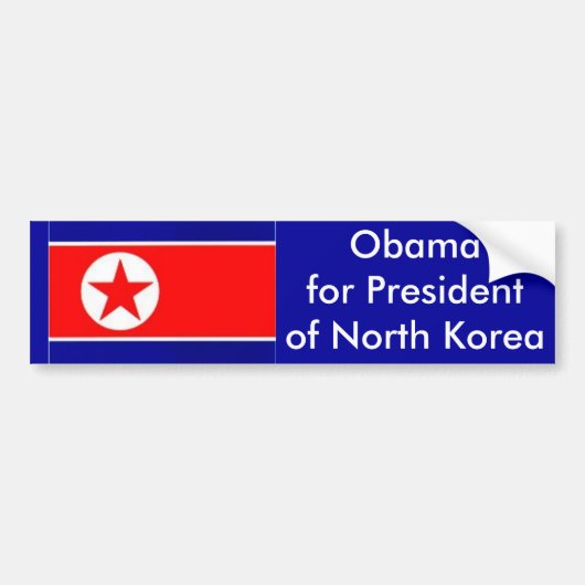 北朝鮮の大統領のためのオバマ バンパーステッカー (正面)