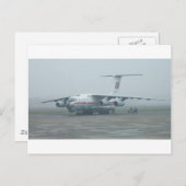北朝鮮の平壌空港でエア・コリョのIl-76 TD ポストカード (正面/裏面)