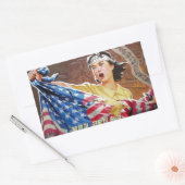 北朝鮮の新しい裂け目 長方形シール (封筒)