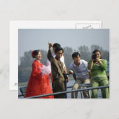 北朝鮮の新郎新婦 ポストカード (正面/裏面)