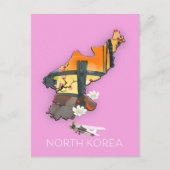 北朝鮮の旅行地図 シーズンポストカード (正面)