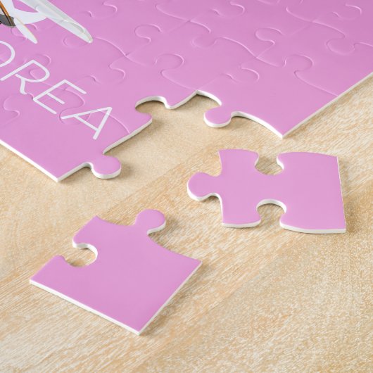 北朝鮮の旅行地図 ジグソーパズル (側面)