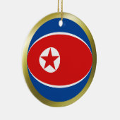 北朝鮮の旗のオーナメント セラミックオーナメント (右)
