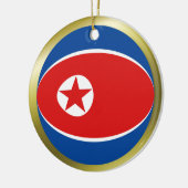 北朝鮮の旗のオーナメント セラミックオーナメント (左)