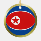 北朝鮮の旗のオーナメント セラミックオーナメント (裏面)