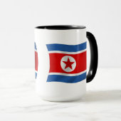 北朝鮮の旗のマグカップ マグカップ (正面右)