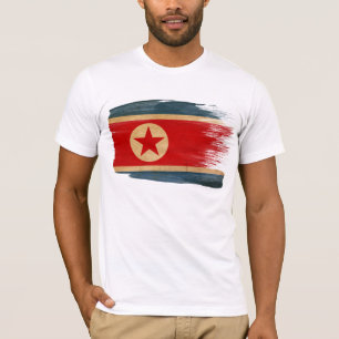 北朝鮮の旗のTシャツ Tシャツ