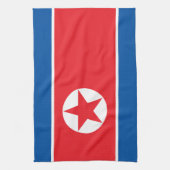 北朝鮮の旗 キッチンタオル (縦)