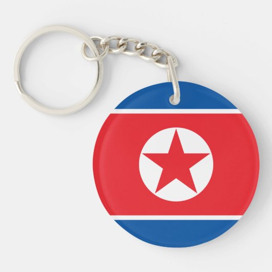 北朝鮮の旗 キーホルダー (正面)