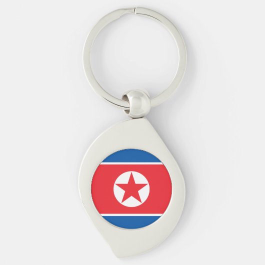 北朝鮮の旗 キーホルダー (正面)