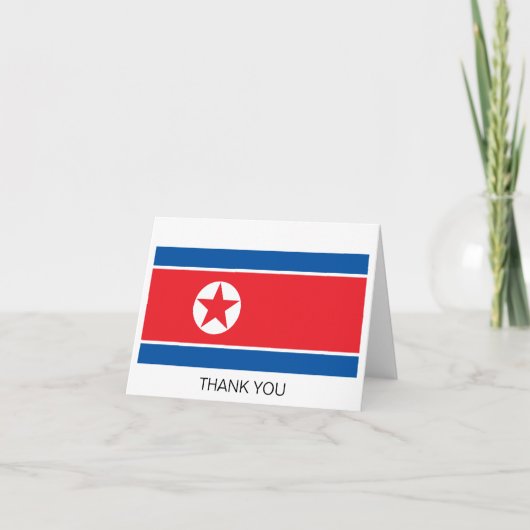 北朝鮮の旗 サンキューカード (正面)