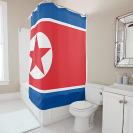 北朝鮮の旗 シャワーカーテン