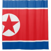 北朝鮮の旗 シャワーカーテン (正面)