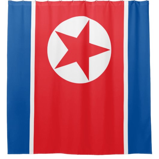 北朝鮮の旗 シャワーカーテン (正面)