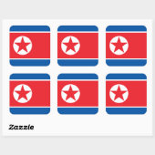 北朝鮮の旗 スクエアシール (シート)