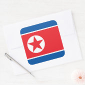 北朝鮮の旗 スクエアシール (封筒)