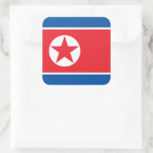 北朝鮮の旗 スクエアシール (バッグ)
