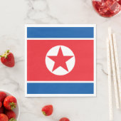 北朝鮮の旗 スタンダードランチョンナプキン (インサイチュ)