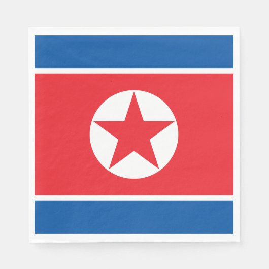 北朝鮮の旗 スタンダードランチョンナプキン (正面)