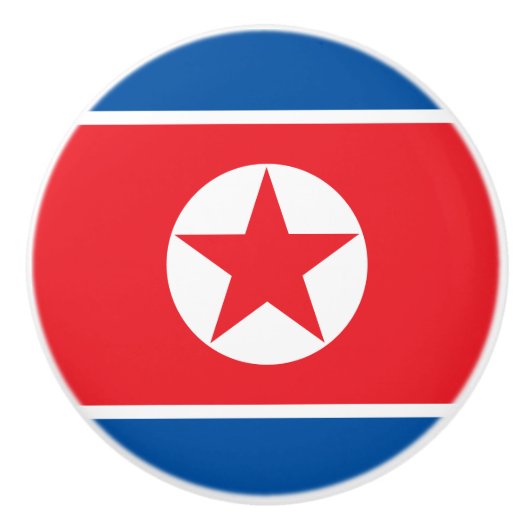北朝鮮の旗 セラミックノブ (正面)