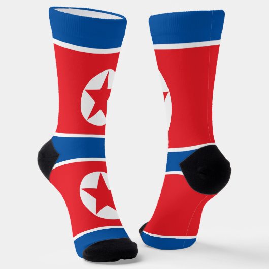 北朝鮮の旗 ソックス (傾斜あり)