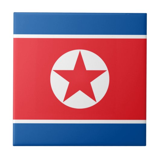 北朝鮮の旗 タイル (正面)