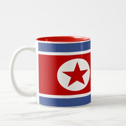 北朝鮮の旗 ツートーンマグカップ (左)