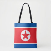 北朝鮮の旗 トートバッグ (正面)