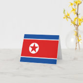 北朝鮮の旗 ノートカード (黄色い花)