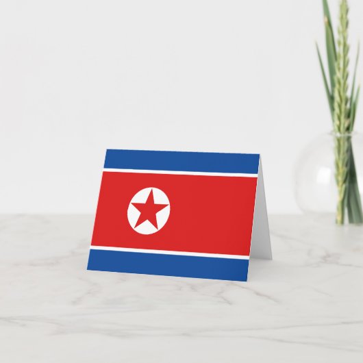 北朝鮮の旗 ノートカード (正面)