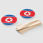 北朝鮮の旗 ハンドファン (組立なし)