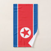 北朝鮮の旗 バスタオルセット (ハンドタオル)