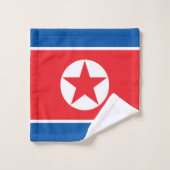 北朝鮮の旗 バスタオルセット (ウォッシュタオル)