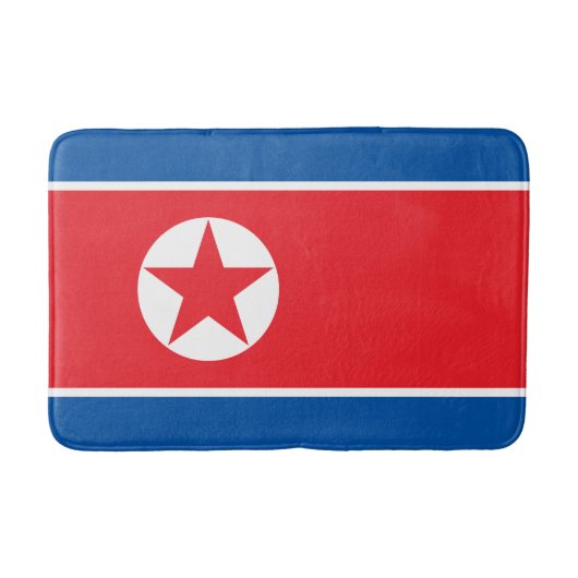 北朝鮮の旗 バスマット (正面)