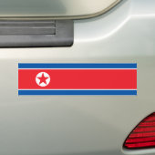 北朝鮮の旗 バンパーステッカー (車上)
