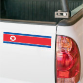 北朝鮮の旗 バンパーステッカー (トラック上)