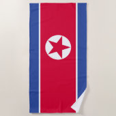 北朝鮮の旗 ビーチタオル (正面)
