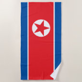 北朝鮮の旗 ビーチタオル (正面)