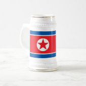 北朝鮮の旗 ビールジョッキ (正面左)