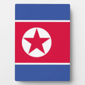 北朝鮮の旗 フォトプラーク (正面)