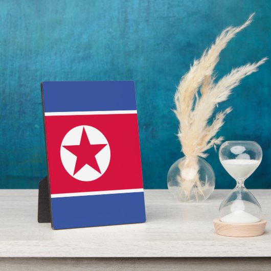 北朝鮮の旗 フォトプラーク (側面)