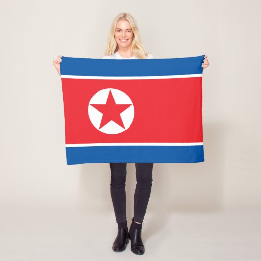 北朝鮮の旗 フリースブランケット (インサイチュ)