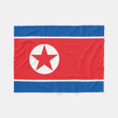 北朝鮮の旗 フリースブランケット (正面(横))